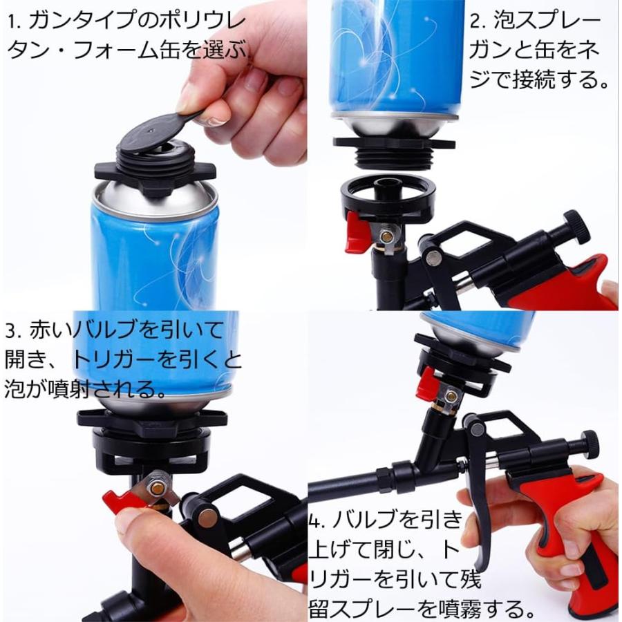 コーキングガン 2個セット 発泡ガン フォームガン クリーナー不要