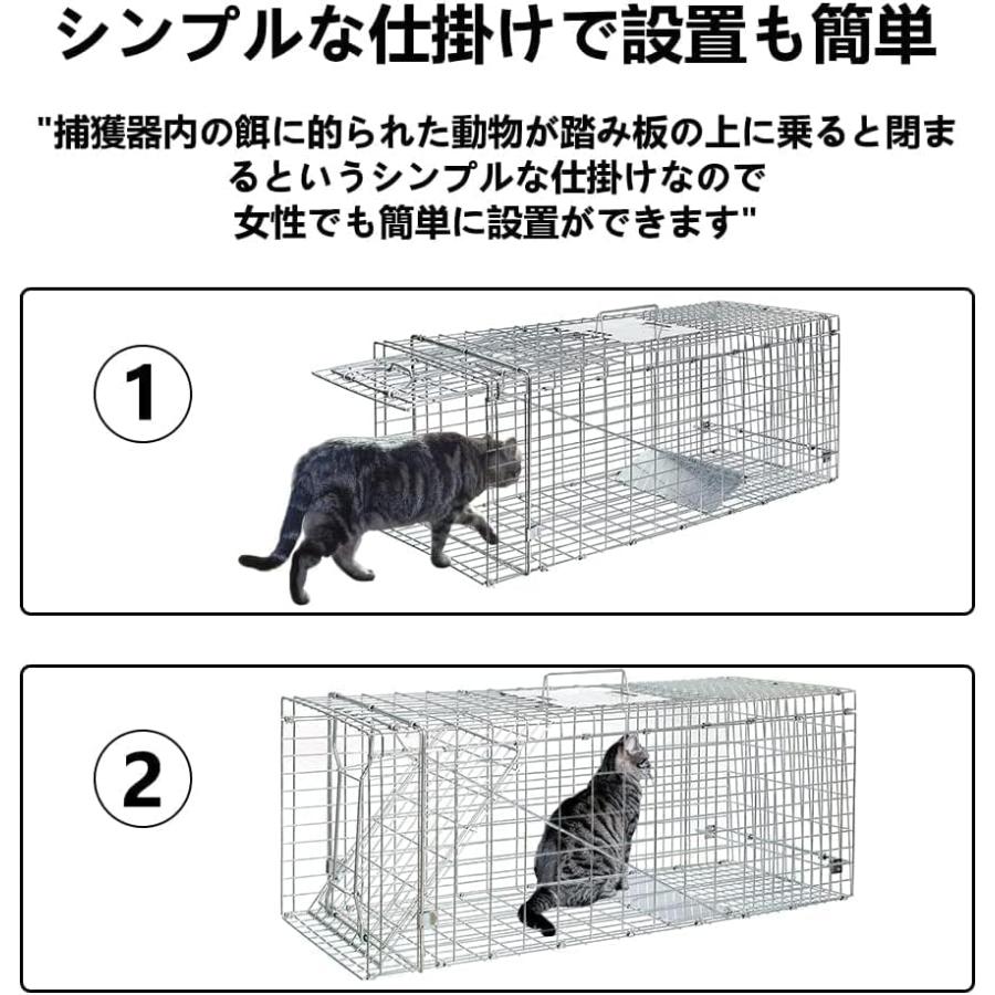捕獲器 猫 アニマルトラップ トラップ LLサイズ イタチ 駆除 捕獲 踏板