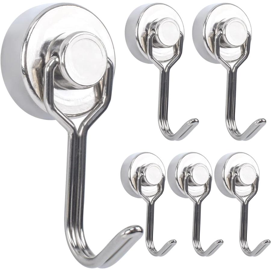 マグネットフック 超強力 ネオジム磁石 6個セット おしゃれ かわいい 小型 ステンレス の商品画像