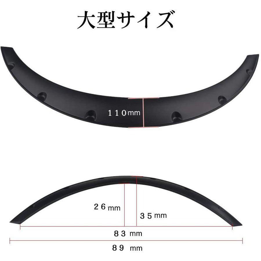 オーバーフェンダー 汎用 PP製 大型 4枚セット 40mm 外装