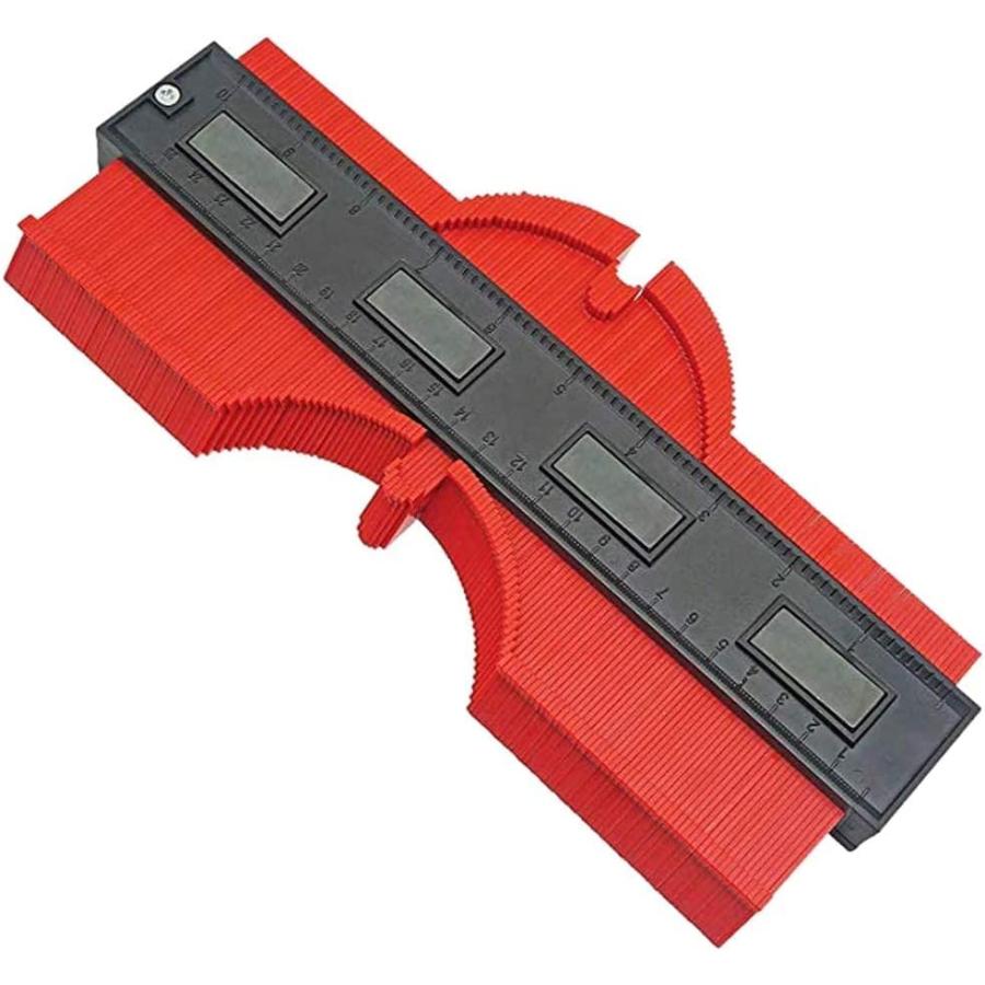 型取りゲージ コンターゲージ Lサイズ 大型 測定 曲線定規 DIY 輪郭コピー 測定工具 280mm 角度 曲線 目盛 定規 フレームゲージ（Yahoo!・isozaki-store）