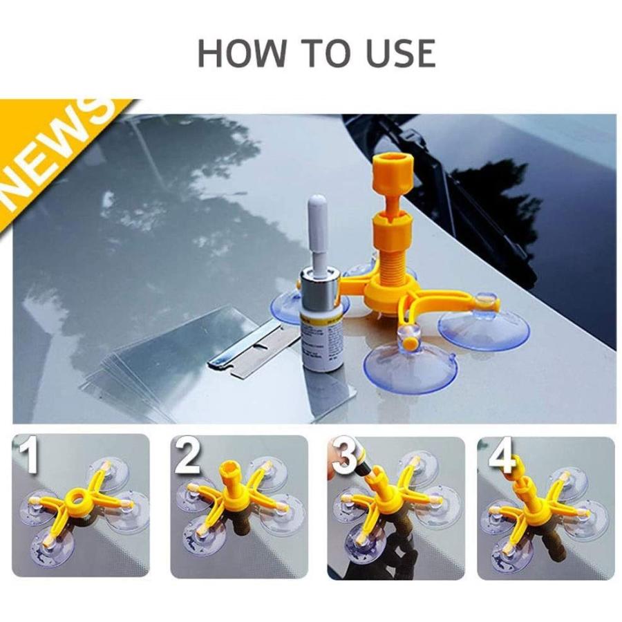 21秋冬新作 フロントガラス リペア キット ポジショニングツール Diy 5回分 窓 車 ガラス キズ ひび 飛び石 補修 修復 修理 日本語説明書付き Columbiatools Com