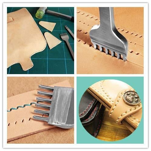 レザークラフト 道具 工具 菱目打ち 4本 セット 3mm 4mmピッチ