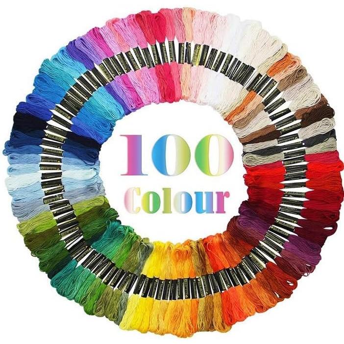 刺繍糸 100色 100束セット クロスステッチ ミサンガ 裁縫 手芸 ハンドメイドクロスステッチ ミサンガ 刺しゅう糸 パッチワーク（Yahoo!・isozaki-store）