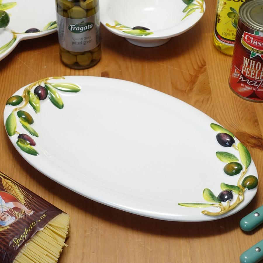 イタリア製 オーバルプレート 平皿 楕円皿 32cm オリーブ 食器 イタリア製 オーバルプレート 平皿 楕円皿 32cm オリーブ 食器