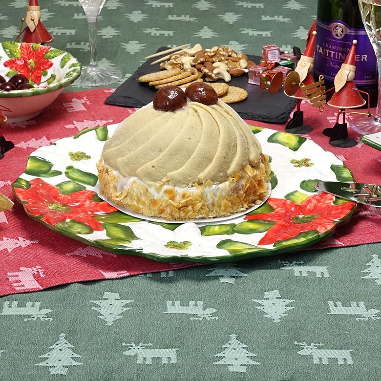 クリスマス テーブルウェア イタリア製 陶器 食器 ハンドメイド 中皿