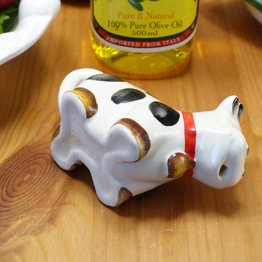 イタリア製 陶器製 食器 牛 ミルクピッチャー クリーマー ミルクポット