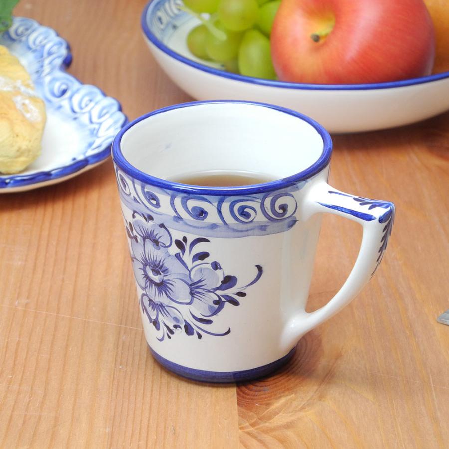 手描きアートの陶器製マグカップ Amazon.co.jp: Global Crafts Encantada ハンドメイド 手描き
