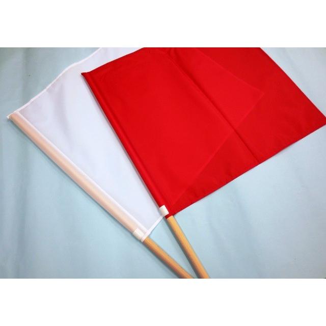 絶品絶品手旗 赤・白セット50組 ¥900 旗 TOSPA 高級直立型 国旗セット 東ティモール国旗90×135cm スタンド ポール 国旗玉セット