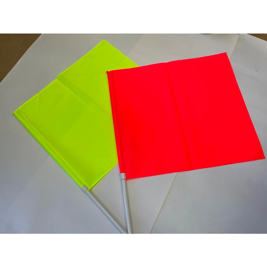 列車見張り用蛍光旗　赤黄色セット | 