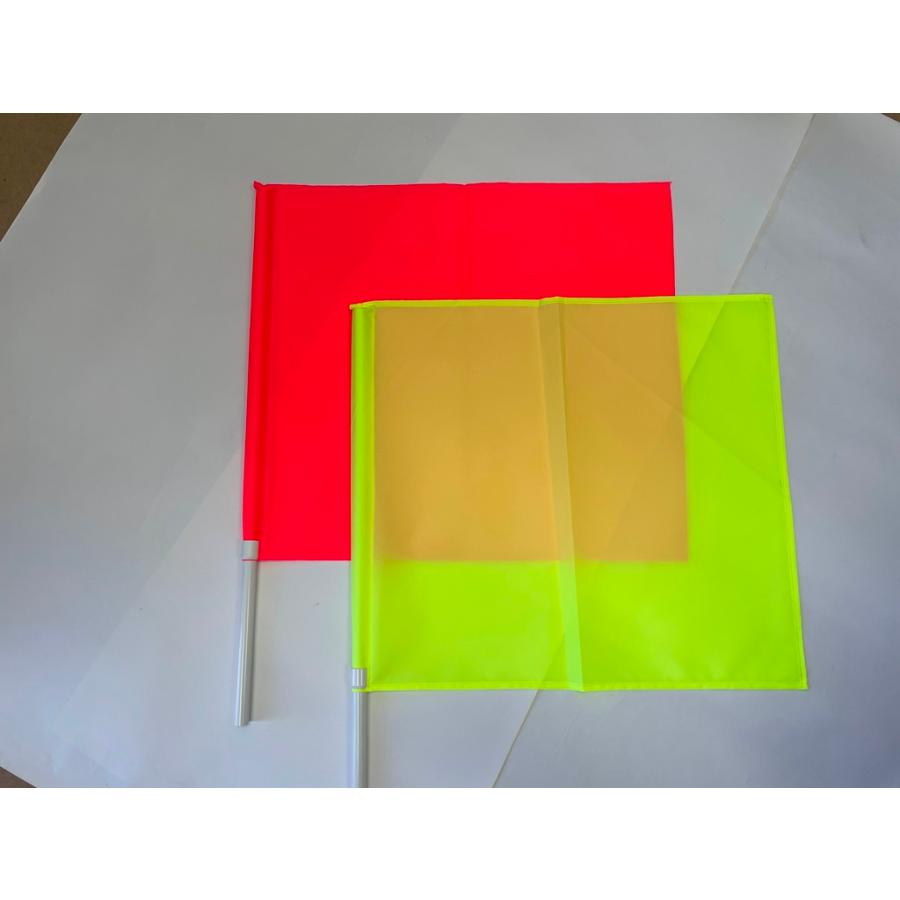 列車見張り用蛍光旗　赤黄色セット |  | 02