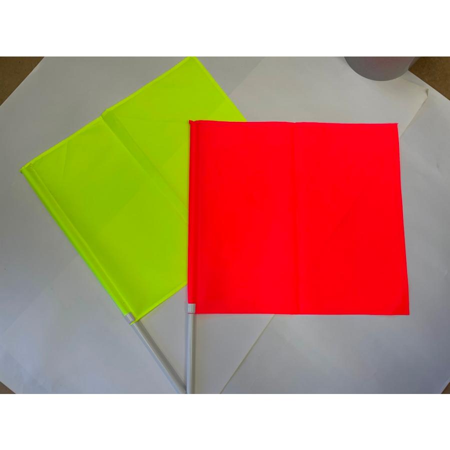 列車見張り用蛍光旗　赤黄色セット |  | 03