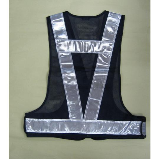 ファスナー型　反射チョッキ　紺・白 |  | 01