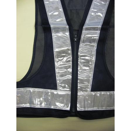 ファスナー型　反射チョッキ　紺・白 |  | 02