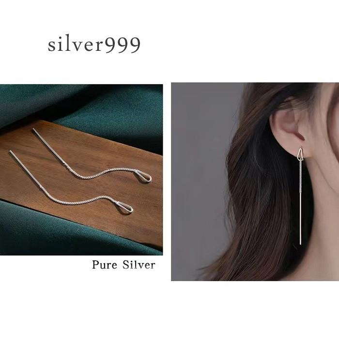 ピアス レディース 揺れる シルバー999 スターリングシルバー シンプル |  | 02