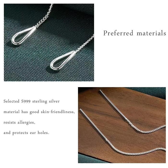 ピアス レディース 揺れる シルバー999 スターリングシルバー シンプル |  | 04