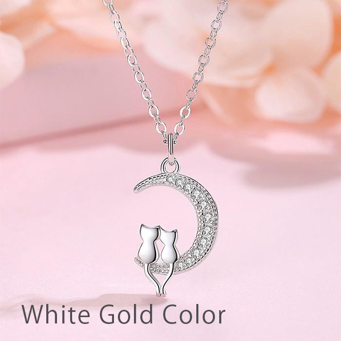 ネックレス レディース シルバー925 猫 月 プレゼント |  | 01