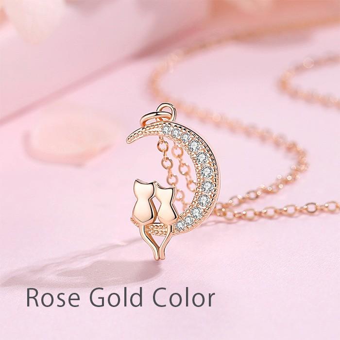 ネックレス レディース シルバー925 猫 月 プレゼント |  | 02