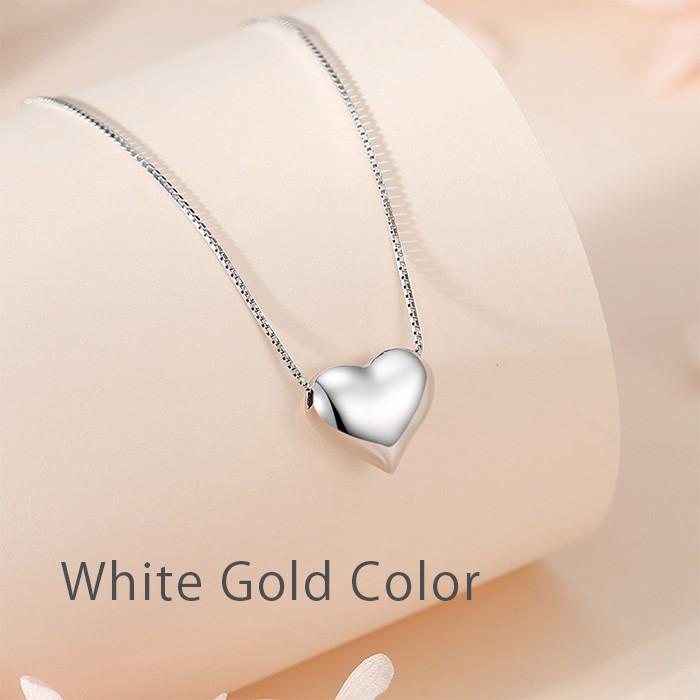 ネックレス ハート シルバー925 立体感 プレゼント シンプル 高級感 スターリングシルバー |  | 02