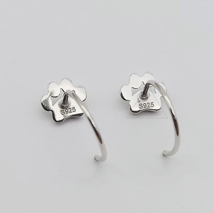 ピアス 猫 シルバー925 シンプル 可愛い 猫モチーフ 肉球 シルバー |  | 02