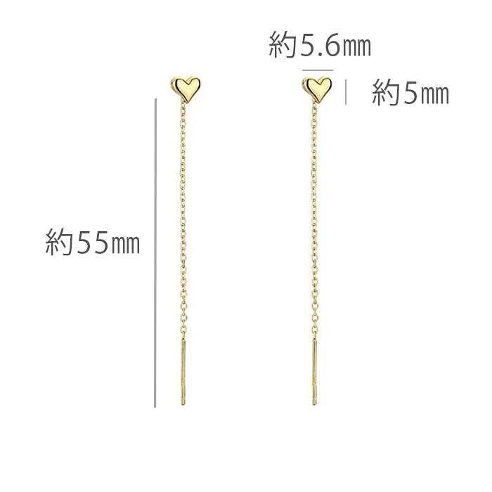 ピアス レディース 揺れる シンプル シルバー925 アメリカンピアス チェーンピアス ハート ゴールド シルバー プレゼント |  | 01