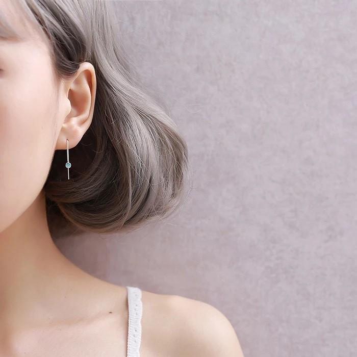 ピアス レディース 揺れる キャッツアイ シルバー925 アメリカンピアス ブルー シンプル catseye 猫目石 |  | 02