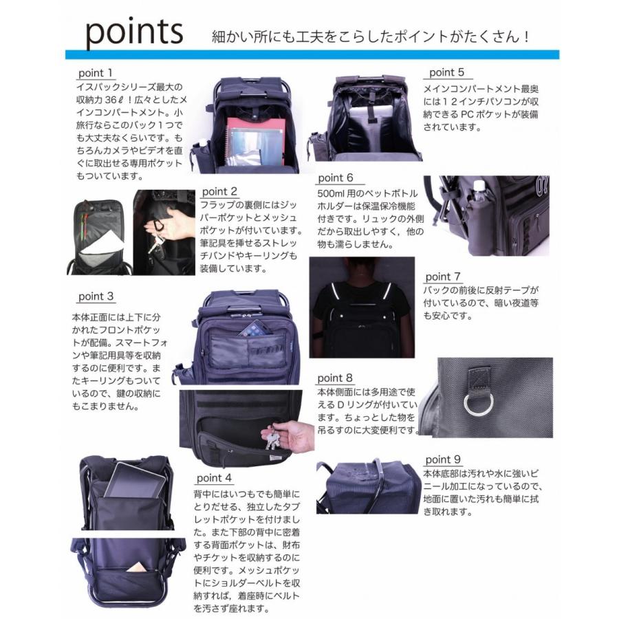 ISPACK イスパック HQXL BLACK ブラック IS-HX02 : ISPACK