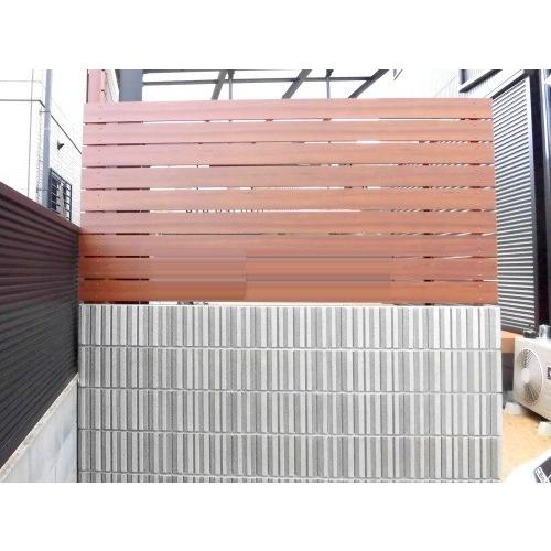 アルミ板材 木目調 平板 100X15XL4000mm 厚み1.3mm チーク フェンス 角