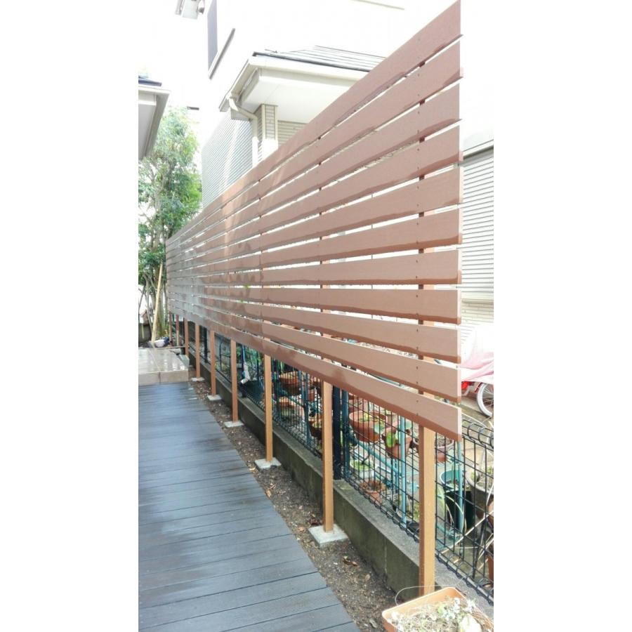 アルミ角柱 木目調 柱材 30X40XL3200mm 厚み1.8mm チーク 格子