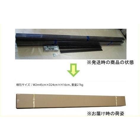 アルミフェンス 目隠し 縦格子 木目調 H2000ウォール オリジナル格子 高さ2ｍ 幅1ｍ ホワイトウッドの画像