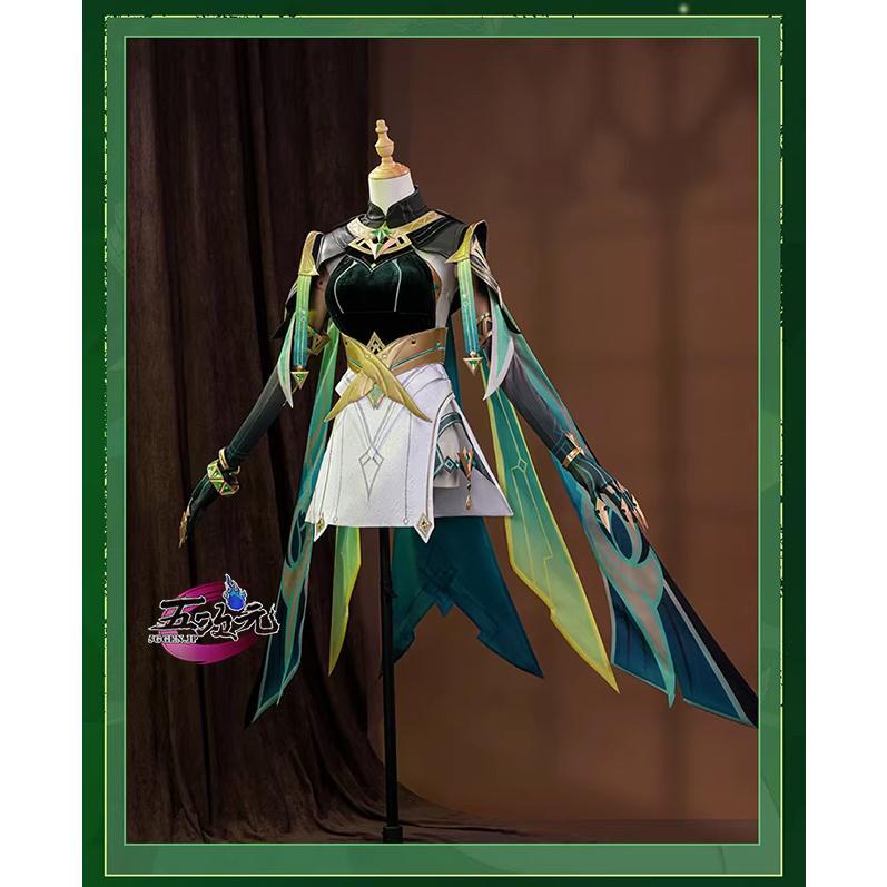 五次元 原神 コスプレ ネフェル 衣装 ※ウィッグ 靴 つけまつげ 追加