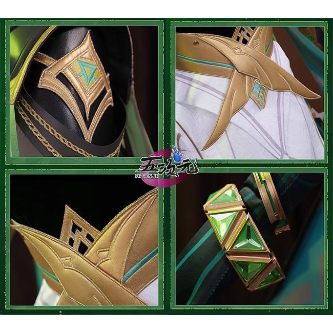 五次元 原神 コスプレ ネフェル 衣装 ※ウィッグ 靴 つけまつげ 追加