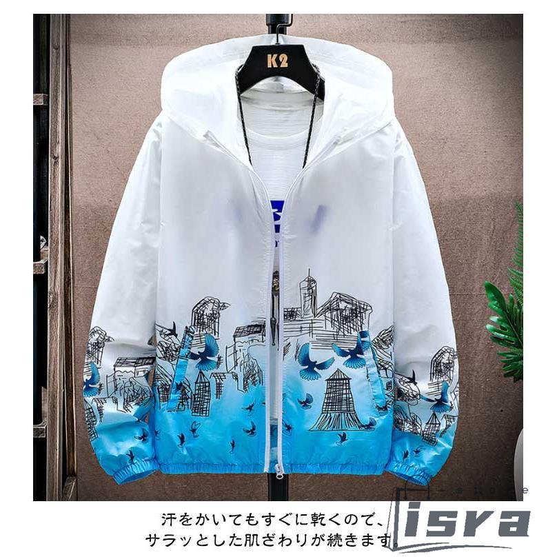 ラッシュガード パーカー 薄手 接触冷感 ウィンドブレーカー 紫外線