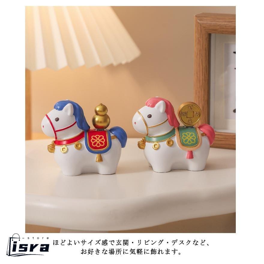 おきもの(お正月) 開運 2026年 縁起物 可愛い 馬の置物 午年 うま コンパクト 正月飾り