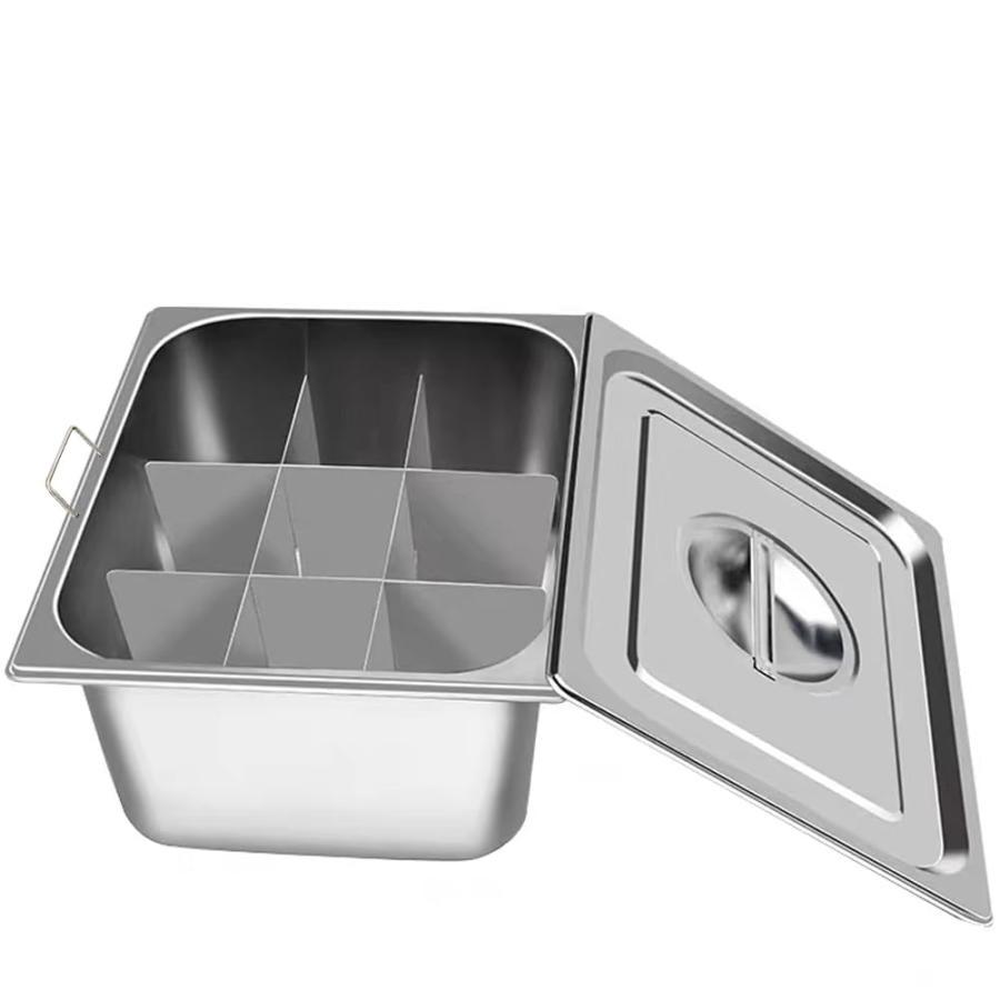 おでん鍋 IH対応 角 仕切り鍋 業務用 家庭用 両手鍋 ステンレス鋼 中華