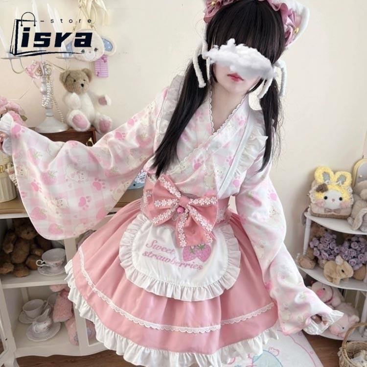 ワンピース ミニスカート 羽織り Lolita系 ロリータ 5点セット ドレス