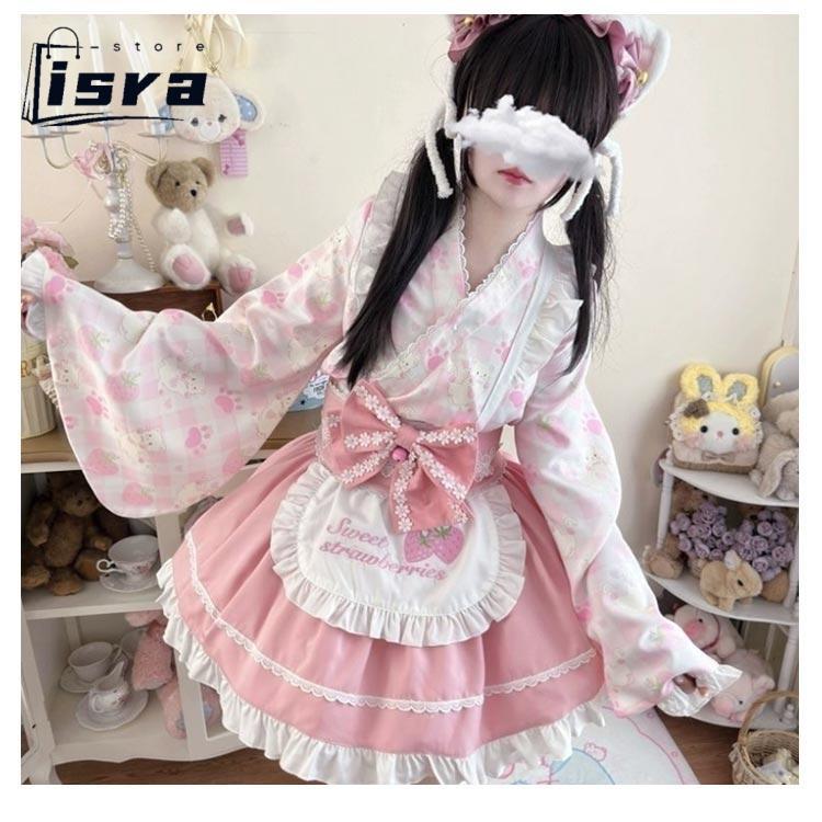 ワンピース ミニスカート 羽織り Lolita系 ロリータ 5点セット ドレス
