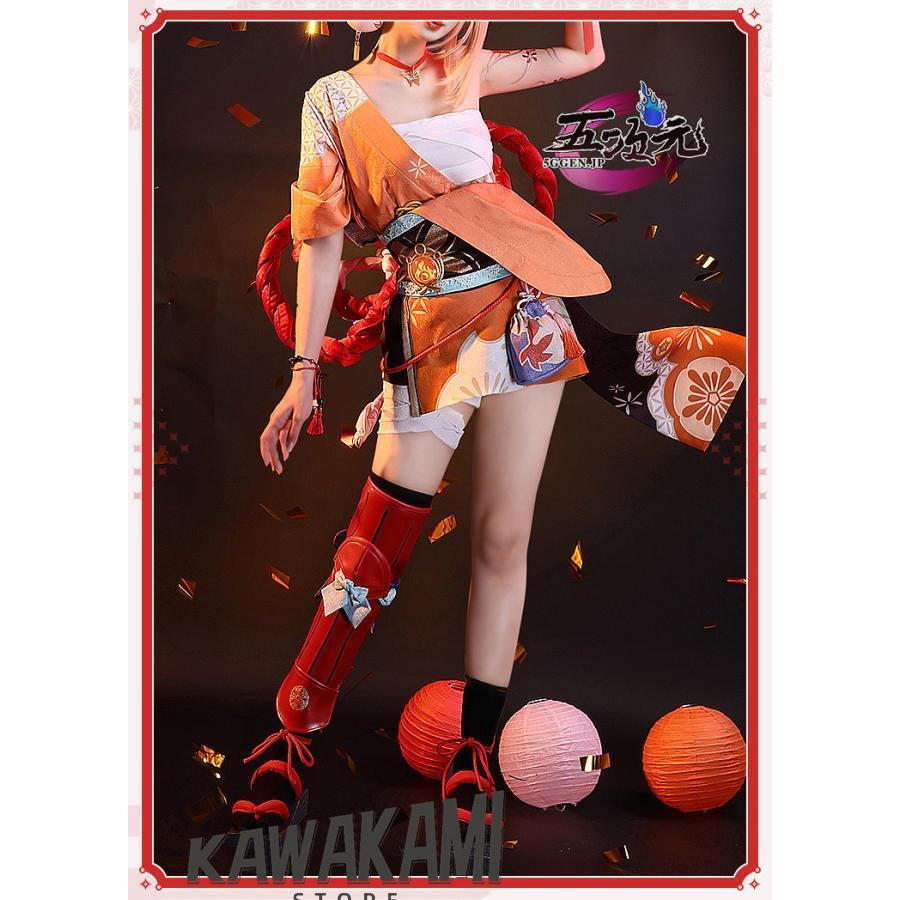 三分妄想 原神 コスプレ 宵宮 ヨイミヤ 衣装 ※ウィッグ 追加可 : ISRA