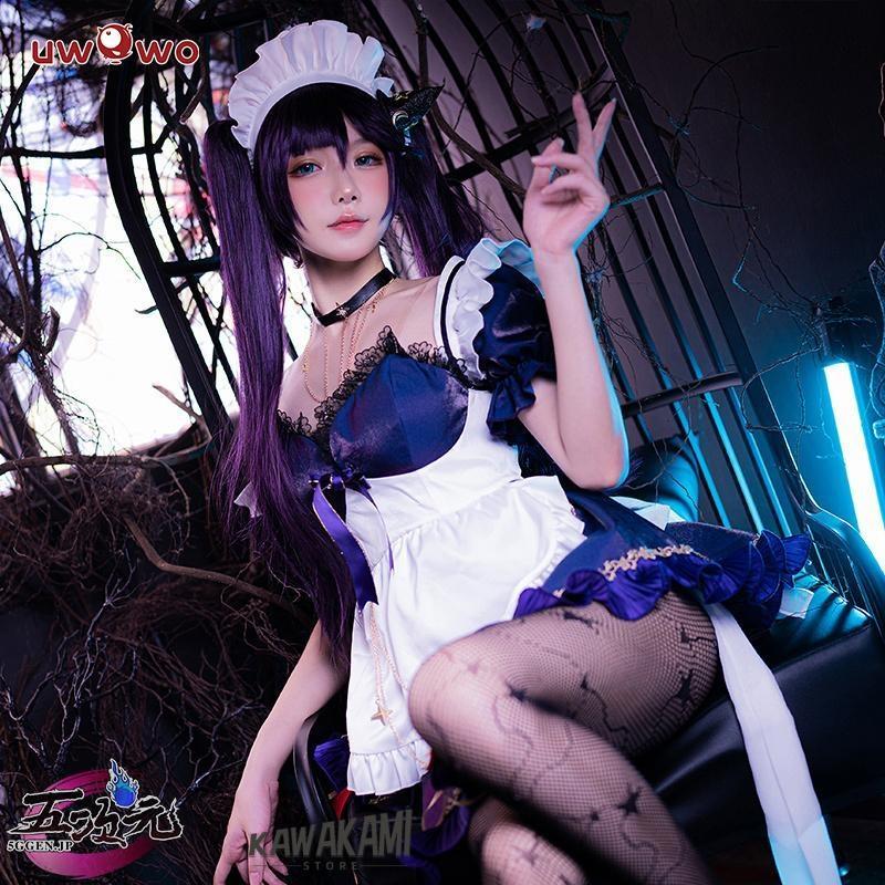 Uwowo 原神 コスプレ モナ メイド服 衣装 ※ウィッグ 神の目 追加可