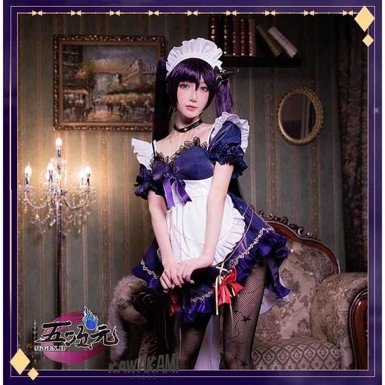原神Genshin モナ メイド コスプレ服 Uwowo XXXL Uwowo 原神 コスプレ モナ メイド服 衣装 ※ウィッグ 神の目 追加可