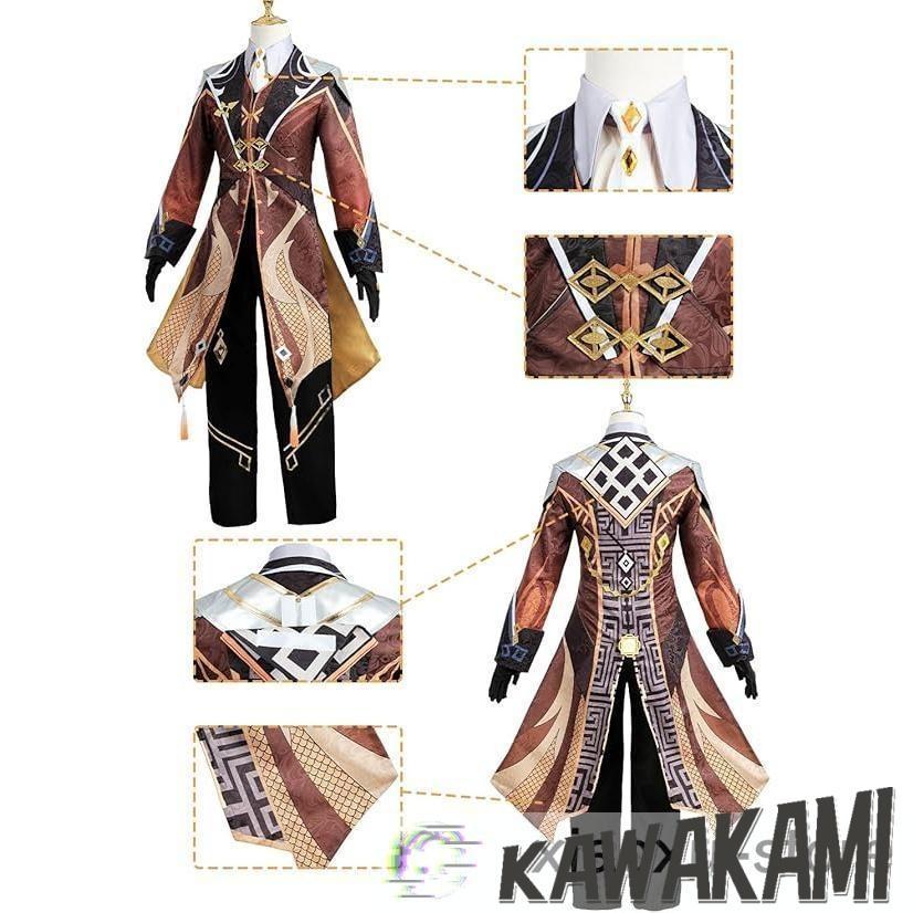 原神 コスプレ 鍾離 衣装 ※ウィッグ 靴 追加可 : ISRA - 通販 - Yahoo