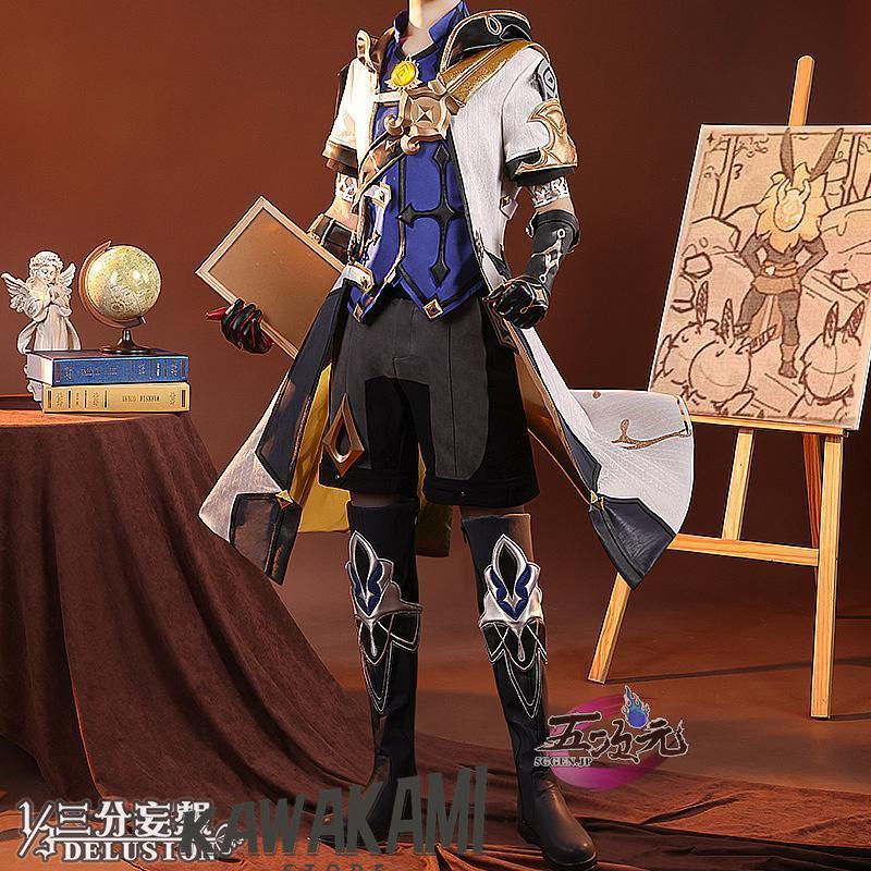 原神　アルベド　コスプレ　靴　ウィッグ付き　Mサイズ 三分妄想 原神 コスプレ アルベド 衣装 ※ウィッグ 靴 追加可 : ISRA