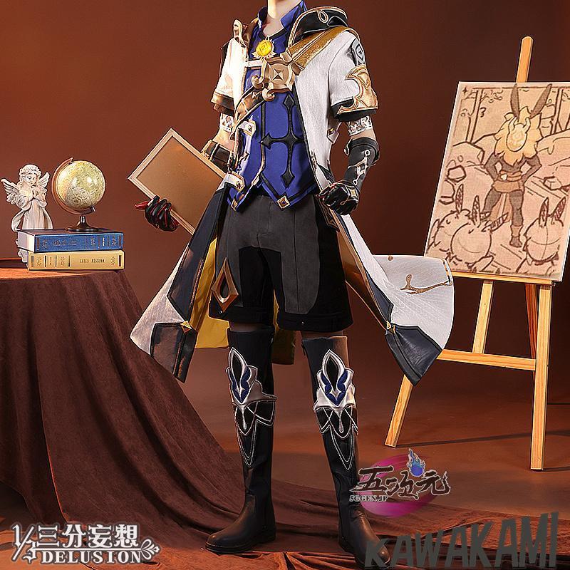 原神 アルベド コスプレ衣装 Mサイズ ウイッグ付き 三分妄想 原神 コスプレ アルベド 衣装 ※ウィッグ 靴 追加可 : ISRA