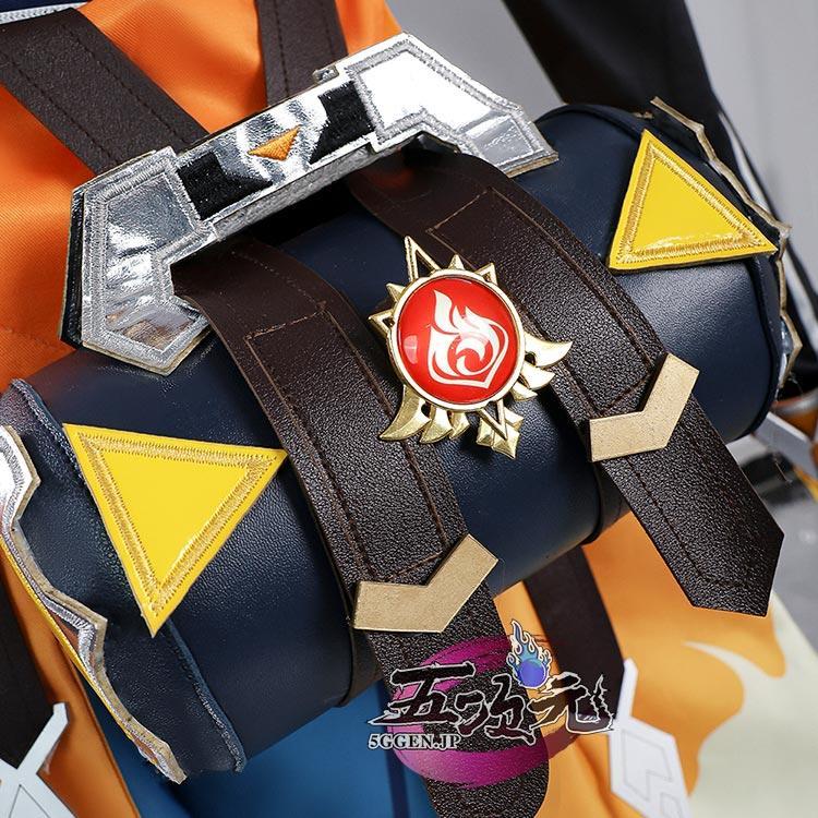 五次元 原神 コスプレ ベネット 燃えろ！らくがき大冒険 新スキン 衣装