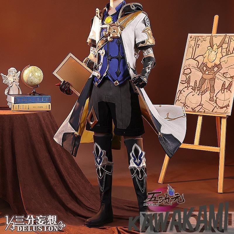 三分妄想 原神 コスプレ アルベド 衣装 ※ウィッグ 靴 追加可 : ISRA