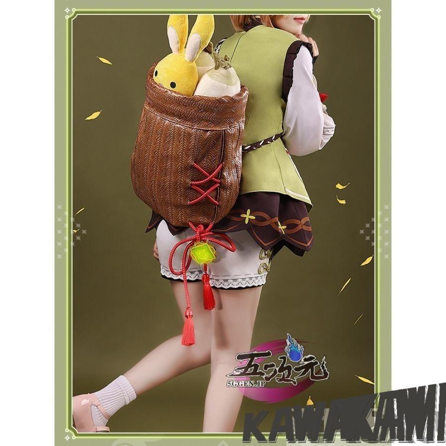 HANHAN] 原神 げんしん)かご,人形 髪飾り铃付き 瑶瑶 ヨォーヨ