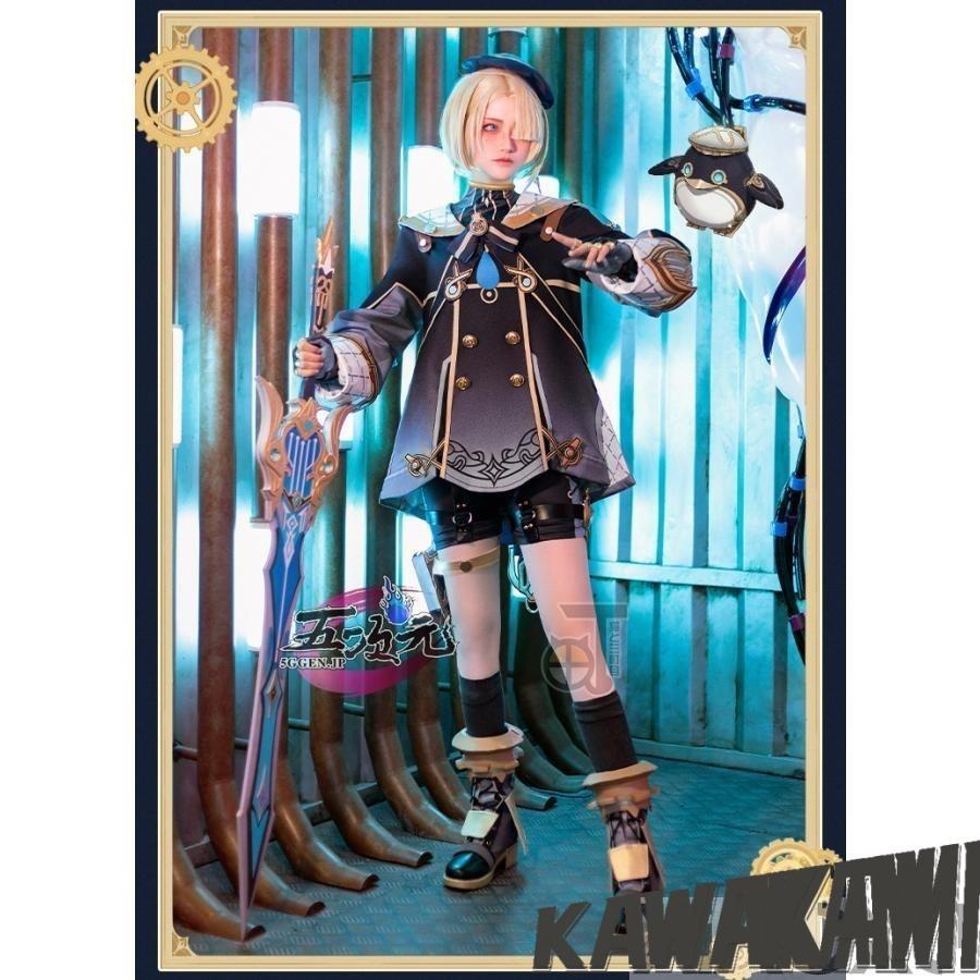 原神 猫と三丁目　フレミネ　コスプレ衣装　Mサイズ　ウィッグ　靴 武器　追加可能 猫と三丁目 原神 コスプレ フレミネ 衣装 ※ウィッグ 靴 潜水道具