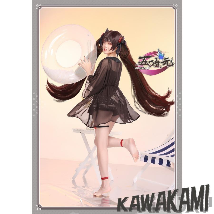 三分妄想 原神 コスプレ 胡桃 フータオ 水着 衣装 同人服 ※ウィッグ