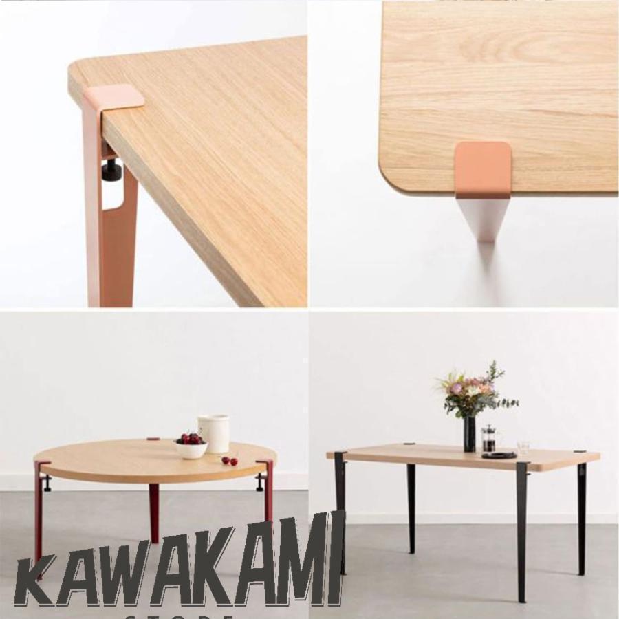 4本セット家具 テーブル脚 金属製の家具の脚，調節可能 ブラック DIY