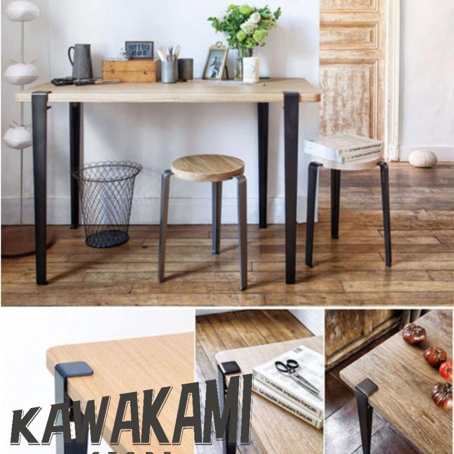 4本セット家具 テーブル脚 金属製の家具の脚，調節可能 ブラック DIY